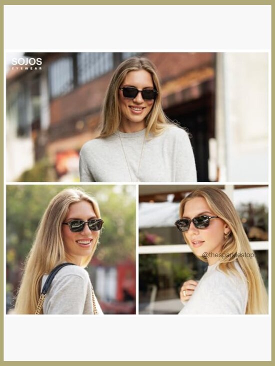 Retro Rectangular Polarized Sunglasses UV Protection Light Weight Square Frame main image 6